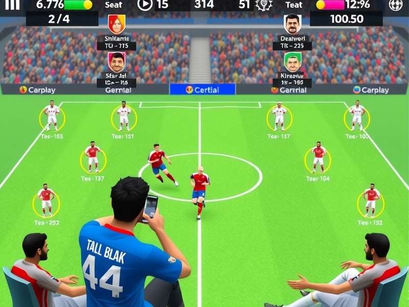 Indian players enjoying Dream Team Soccer on mobile devices